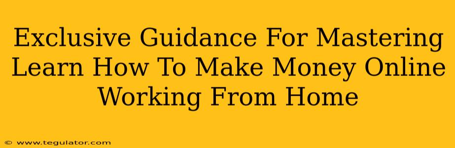 Exclusive Guidance For Mastering Learn How To Make Money Online Working From Home